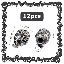 12Pcs 304 Stainless Steel European Beads&nbsp;STAS-HS0001-06