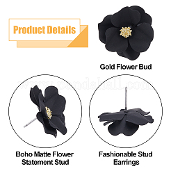 10 Pairs 10 Style Alloy 3D Flower Stud Earrings&nbsp;EJEW-FI0001-92