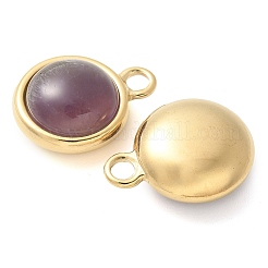 Ion Plating(IP) 304 Stainless Steel with Amethyst Pendants&nbsp;STAS-Q345-11G-02