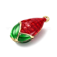 Corn Brass Enamel Pendants&nbsp;KK-C119-02A