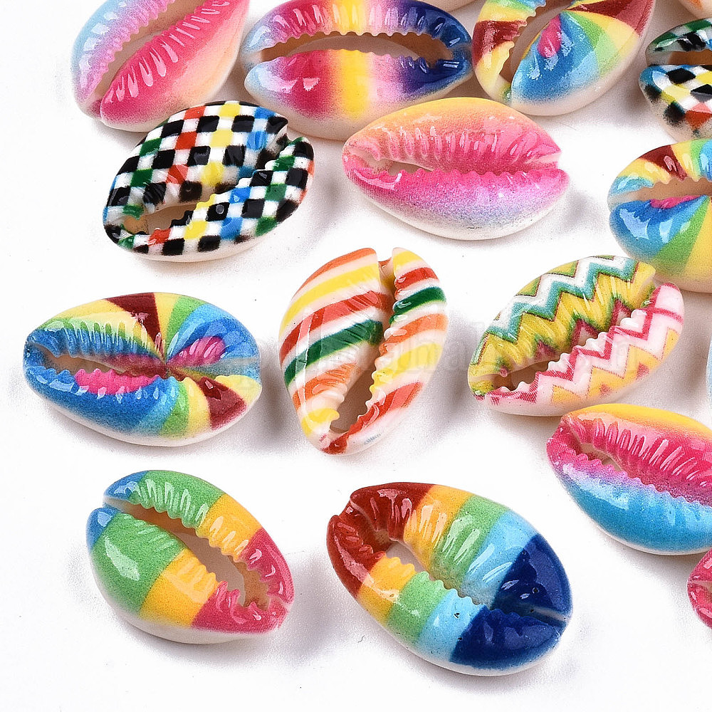 Wholesale Printed Natural Cowrie Shell Beads - Pandahall.com