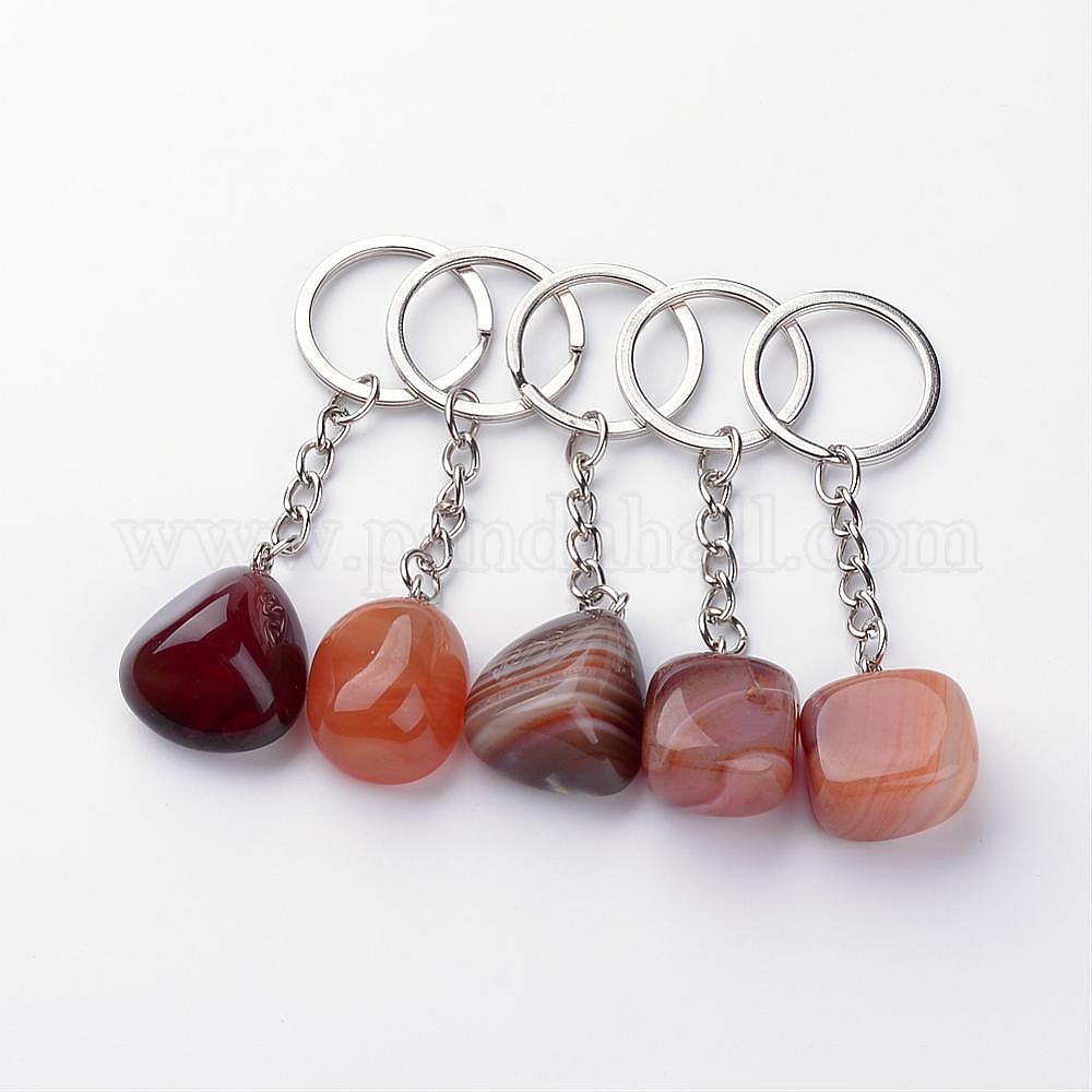 Wholesale Natural Red Agate Keychain - Pandahall.com