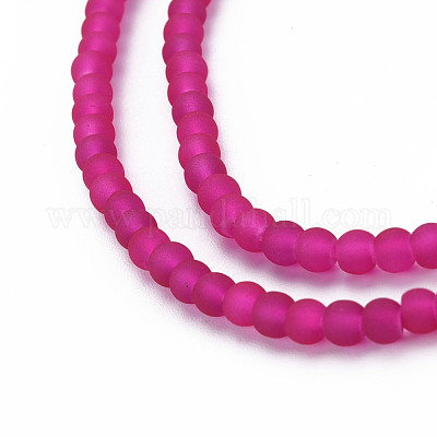 Baking Paint Transparent Glass Bead Strands&nbsp;GLAA-S031-4mm-39-1