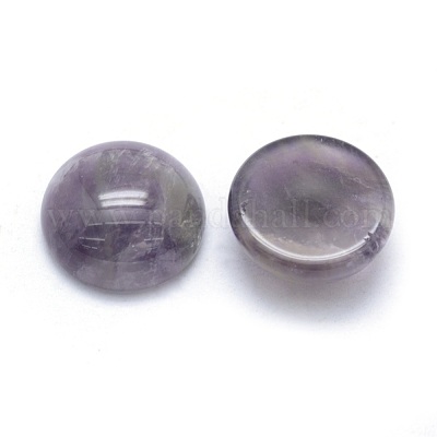Natural Amethyst Cabochons&nbsp;G-P393-R14-14mm-1