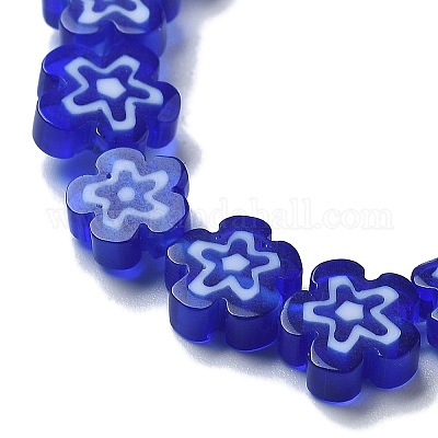Handmade Millefiori Lampwork Beads Strands&nbsp;LAMP-F035-09D-1