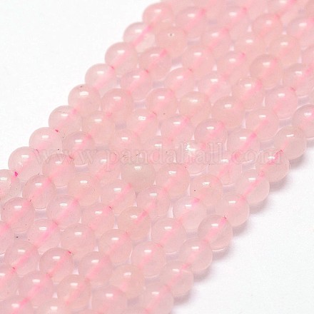 Natural Rose Quartz Beads Strands&nbsp;X-G-N0195-04-3mm-1