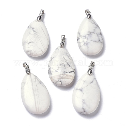 Natural Howlite Pendants G-D084-01P-B16-1