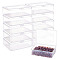 12Pcs Plastic Bead Containers, Rectangle, Clear, 14.4x10.8x4.75cm, Inner Diameter: 13.9x10cm
