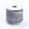 Round Braided Cowhide Cords, White, 3mm, about 10.93 yards(10m)/roll