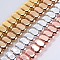 Electroplate Non-magnetic Synthetic Hematite Beads Strands, Rectangle, Mixed Color, 8x4x2mm, Hole: 1mm, about 98~102pcs/strand, 15.5 inch(39.5cm)