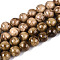 Natural Persian Jade Beads Strands, Round, Dyed, Camel, 8.5mm, Hole: 1mm, about 46pcs/strand, 15.75''(40cm)