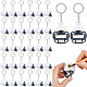 ABS Plastic Helm Keychains&nbsp;KEYC-WH0025-091-1