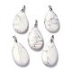 Natural Howlite Pendants&nbsp;G-D084-01P-B16-1