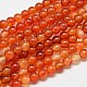 Round Natural Red Agate Bead Strands&nbsp;X-G-M257-6mm-26-1