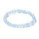 Natural & Dyed White Jade Bead Stretch Bracelets&nbsp;BJEW-K212-A-018-4