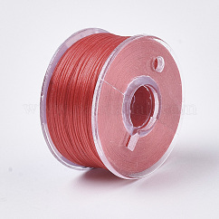 Special Coated Nylon Beading Threads for Seed Beads, Red, 0.1mm, about 50yards/roll