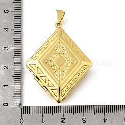 Brass Locket Pendants&nbsp;KK-Q066-26G
