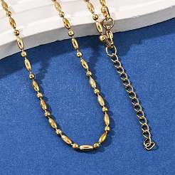 2.5MM 304 Stainless Steel Round Oval Link Chain Necklaces&nbsp;NJEW-M110-01G