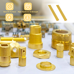 2Pcs Brass Sheets&nbsp;DIY-OC0013-55B