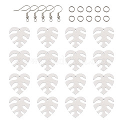 DIY Monstera Leaf Dangle Earring Making Kits&nbsp;DIY-TA0008-38