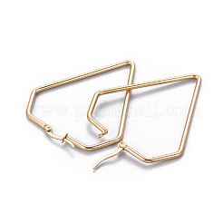 201 Stainless Steel Angular Hoop Earrings&nbsp;EJEW-F219-06B-G