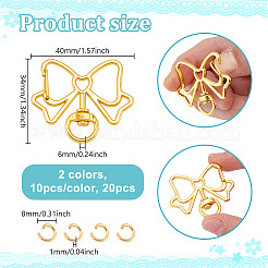 20Pcs 2 Colors Zinc Alloy Swivel Lobster Clasps&nbsp;FIND-NB0006-26