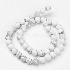 Natural Howlite Beads Strands&nbsp;G-D809-16-8mm