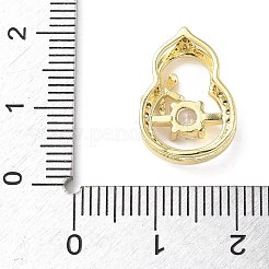 Brass Micro Pave Cubic Zirconia Pendants&nbsp;KK-D357-17A-G
