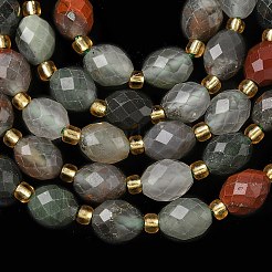 Natural Bloodstone/Heliotrope Stone Beads Strands&nbsp;G-F809-A13-01