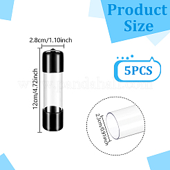 5Pcs PVC Plastic Transparent Storage Tube&nbsp;FIND-GA0008-68C