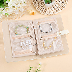 Heart Textured PU Leather Jewely Binder Albums&nbsp;AJEW-WH20098-149B