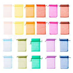 110Pcs 11 Colors Organza Bags Jewellery Storage Pouches Wedding Favour Party Mesh Drawstring Gift&nbsp;OP-TA0001-05