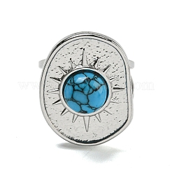 304 Stainless Steel Open Cuff Rings&nbsp;RJEW-C079-19P