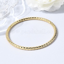 Hammered 304 Stainless Steel Bangles for Women&nbsp;BJEW-D408-03G