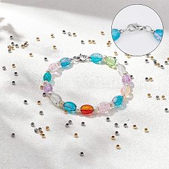 1000Pcs 2 Colors 304 Stainless Steel Spacer Beads&nbsp;STAS-UN0025-49