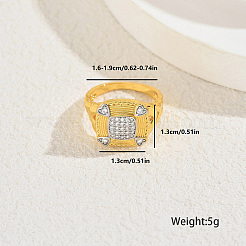 Brass Micro Pave Cubic Zirconia Finger Rings for Women&nbsp;GF8106-3