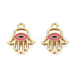 Light Gold Plated Alloy Pendants&nbsp;LS-ENAM-T009-17C