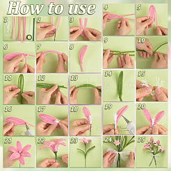 DIY Polyester Plush Sticks Kit&nbsp;DIY-GA0009-12B