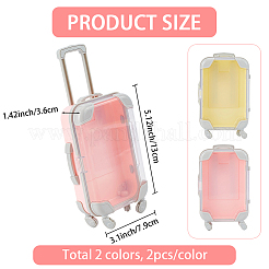 4Pcs 2 Colors Mini Plastic Suitcase Packaging Storage Boxes for Candy Small Items&nbsp;CON-SP0001-26B