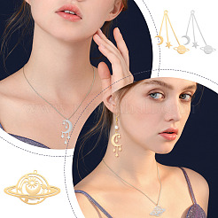 6Pcs 6 Styles 201 Stainless Steel Pendants&nbsp;STAS-UN0034-03