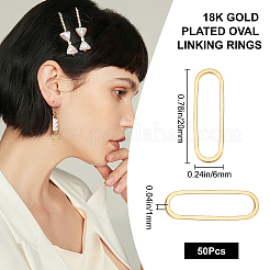 50Pcs Brass Linking Rings&nbsp;KK-BBC0001-75