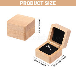 Wooden Jewelry Storage Magnetic Gift Case&nbsp;CON-WH0095-79B
