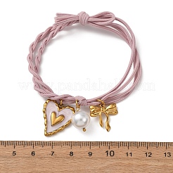 304 Stainless Steel Enamel & Resin Charms Bracelets&nbsp;BJEW-B170-01G-02