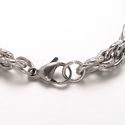 Tarnish Resistant 304 Stainless Steel Rope Chains Bracelets&nbsp;BJEW-L499-05P