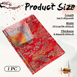 Chinese Garden Pattern Polyester Brocade Fabric for Clothing & Home Decor&nbsp;DIY-MA0001-99A