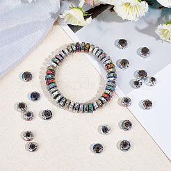 240Pcs 8 Colors Electroplated Natural Lava Rock Beads&nbsp;G-OC0002-03