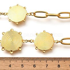 304 Stainless Steel Flat Round Vortex Bib Necklaces for Women&nbsp;NJEW-R014-04G