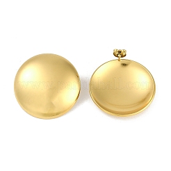 PVD Vacuum Plating 304 Stainless Steel Half Round Stud Earrings&nbsp;EJEW-Z075-01G