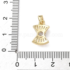 Brass Micro Pave Cubic Zirconia Pendants&nbsp;KK-P334-25G