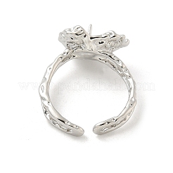 Brass Cup Peg Open Cuff Ring Settings&nbsp;LS-KK-G518-10P-03